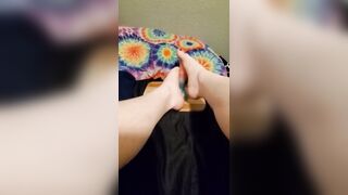 Femboy Experiences Feetjob on Faux-cock