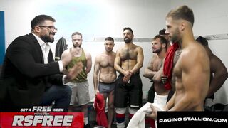 Bi-racial Plumb Teach with Heath Halo, Ali Rush & Harrison Perceives Monster Stiffys