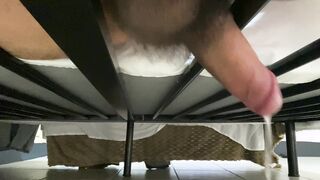 inexperienced jacking his Latino boner letting out a humungous geyser