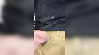 Edging and looking at my pre-jizz, trunks, sagging