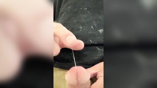 Edging and looking at my pre-jizz, trunks, sagging