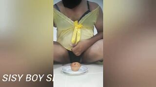 Jizm lick with spunk cake.sri lanka bottm dude