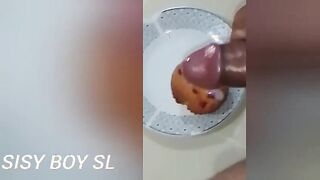 Jizm lick with spunk cake.sri lanka bottm dude