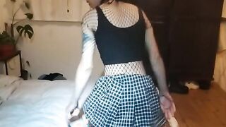 Femboy Taunts In Front of Camera