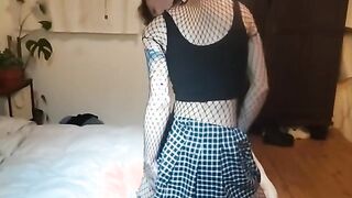 Femboy Taunts In Front of Camera