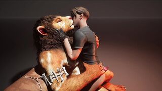 Gasping on the monster pecker