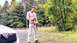 Public Urination and Solo Onanism Caught On Camera