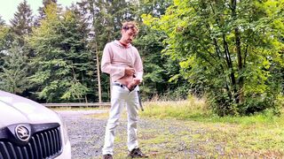 Public Urination and Solo Onanism Caught On Camera