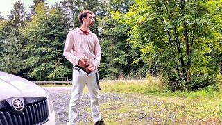 Public Urination and Solo Onanism Caught On Camera