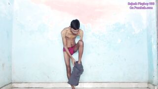 Rajesh Playboy 993 2 Urinating in the Jar Golden Bathroom Smacking Rump Bare