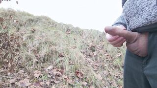 Trio destroyed ejaculations in public on a cold day. 4K Iamhornybobo