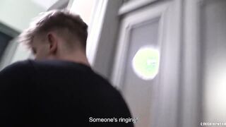 BIGSTR - Lad Courier Disrobes Down For Currency And Joins A Torrid Three-way Escapade