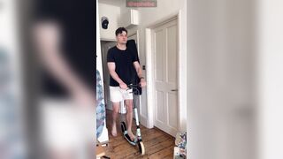 Railing my scooter nude