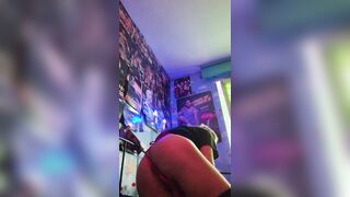 Swimsuit Cockslut comes back with Dual BIG BLACK COCK Fuck stick Act