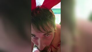 Swimsuit Cockslut comes back with Dual BIG BLACK COCK Fuck stick Act