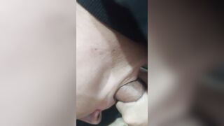 Inhaling my Sir while he plays with my beefstick