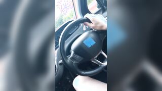 Public lollipop have fun while driving