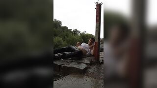 Mischievous sizzling lad drenches his clothes no clothes to switch into. and a b