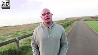 Gym jock muscle undresses off and gets enormous uncircumcised shaft out in public restroom crusing