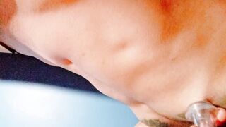 stunning strung up fit assets sissy lad cd in torrid g-string frolicking with ideal puffies clips pumps