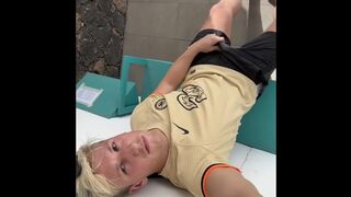 beefy dude Supah risky jack and spunk at busstop while waiting for the bus