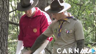 ScoutBoys Super-naughty Troye Jacobs snoops on scout and scoutmaster tearing up