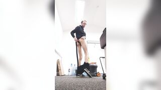 VACUUM FETISH using the vacuum to sucky-sucky my rump nads and erected meatpipe