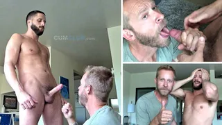 Gulping Haunt Parker  Vocal Fellow Feeds a Jizz Blast  Epic SUCK OFF  + Outtakes
