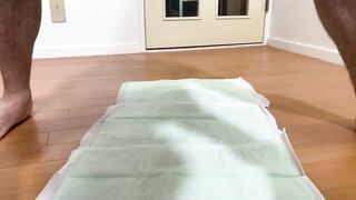 I pissed into a bowl away from me and guzzled what came in.