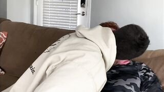 Fem man fellates me off