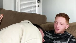 Fem man fellates me off