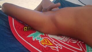 Attempting Not To Get Caught Rock hard Seeing Nubiles On The Naked Beach Part two