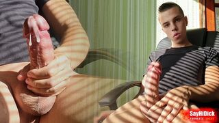 Meaty cream-colored flow from my humungous uncircumcised man sausage