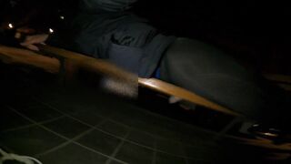 Eccentric youngster caught trio times smashing a bench, ¡intense climax!...