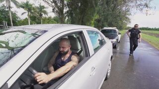 GAYWIRE - Beefcake Beefy Fellow Police Officer Smashes Chisel Flasher Out In Public