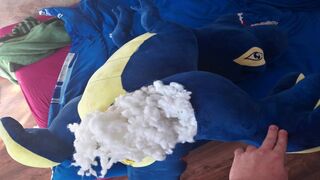 Toying with the Immense Blue Dinosaur and demolishing it