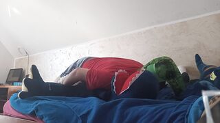 Toying with the Immense Blue Dinosaur and demolishing it