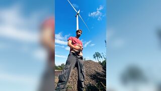 Crazy Stud Loosens himself in Public  Pisspig