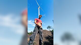 Crazy Stud Loosens himself in Public  Pisspig