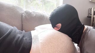 Gray sweatpants farts