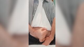 bony furry skater milks off in public restroom