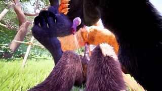 Unshaved 3 way barebacking lovemaking instruct, Hairy werewolf extraordinaire money-shot sans palms