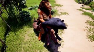 Unshaved 3 way barebacking lovemaking instruct, Hairy werewolf extraordinaire money-shot sans palms