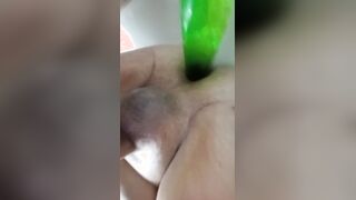 Wild homo man screw his rump with a mayo bottle