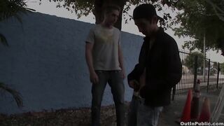 GAYWIRE - Twunk Nathaniel Andrews Gets Weird In Public And Rails Micah Matthewss Stiffy Like Insatiable