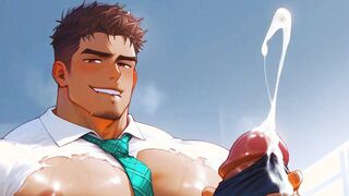 Scorching Queer Gang Lovemaking In The Office With The Manager Plumbing Their Cabooses!