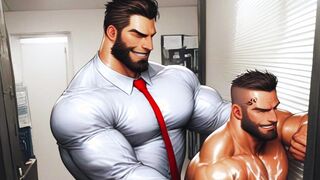 Scorching Queer Gang Lovemaking In The Office With The Manager Plumbing Their Cabooses!