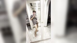 Money-shot in front of the mirror