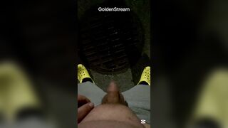 Teenage peeing strenuous at Night