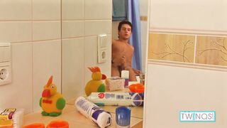 Insatiable Youngster Joshua D Wanks His Rock-hard Beef whistle In The Shower!